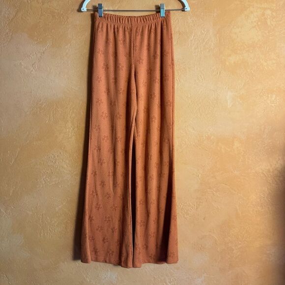 Billabong Pants - Billabong x The Salty Blonde Rust Floral Knit Flare Pants Boho Size S
